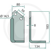 GRANIT Nóż kątowy 180TOR-10R - Sklep PoltechParts