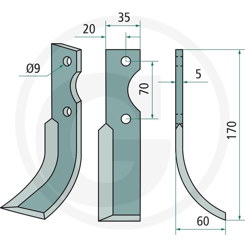GRANIT Nóż glebogryzarki 1803200022 - Sklep PoltechParts