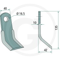 GRANIT Nóż typu Y 18063-TIE-05 - Sklep PoltechParts