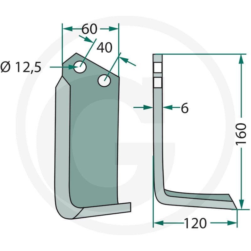 GRANIT Nóż kątowy 180TOR-11R - Sklep PoltechParts