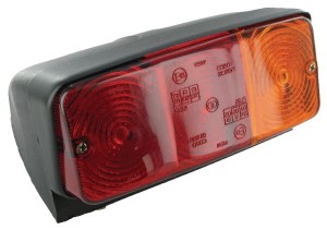 Lampa tylna zespolona, prostokątna prawa czerwona/pomarańczowa przykręcana 4-pin Cobo 02209000