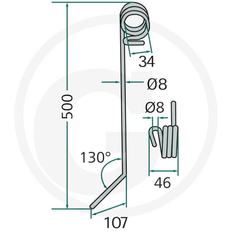 GRANIT Palec zagarniający siewnika 18010.HS-H2 - Sklep PoltechParts
