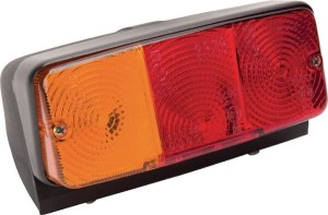 Lampa tylna zespolona, prostokątna lewa czerwona/pomarańczowa przykręcana 160x81x137 mm z wtyczką AMP Cobo 02268000