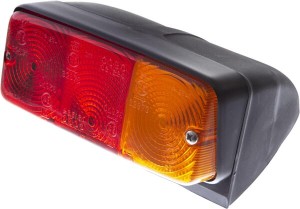 Lampa tylna zespolona, prostokątna prawa czerwona/pomarańczowa przykręcana 160x81x137 mm z wtyczką AMP Cobo 02269000