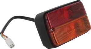 Lampa tylna zespolona, prostokątna pomarańczowa/czerwona Cobo 0213010000