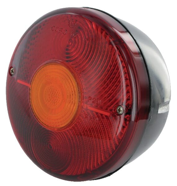 Lampa tylna zespolona, okrągła 12/24V czerwona/pomarańczowa przykręcana Ø 140 mm Cobo 0221900001