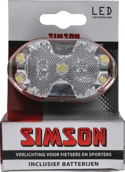 Lampka przód, LED, bat. biała 020756SIM