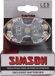 Lampka przód, LED, bat. biała 020756SIM