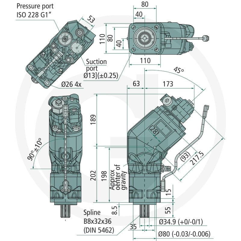 Parker Pompa tłokowa odcinająca F3-081-R 25704222 - Sklep PoltechParts