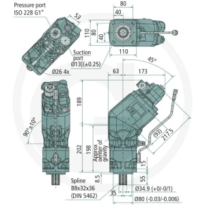 Parker Pompa tłokowa odcinająca F3-081-R 25704222