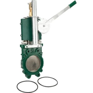 Zasuwa płytowa 6" z dźwignia