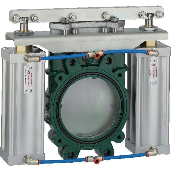 Kompaktowa zasuwa nożowa 6" (pneumatyczna)