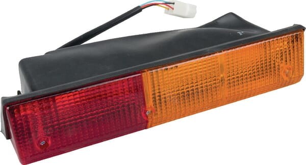Lampa tylna zespolona, prostokątna prawa czerwona/pomarańczowa przykręcana 305x62 mm z wtyczką Deutsch Cobo 02655000