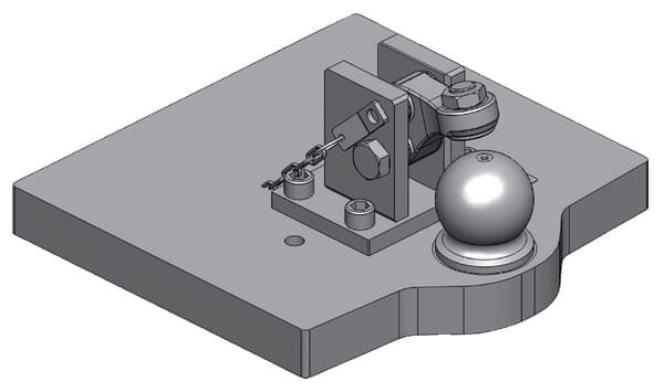 Płyta nośna zaczepu, K80 596 mm 009609310A01