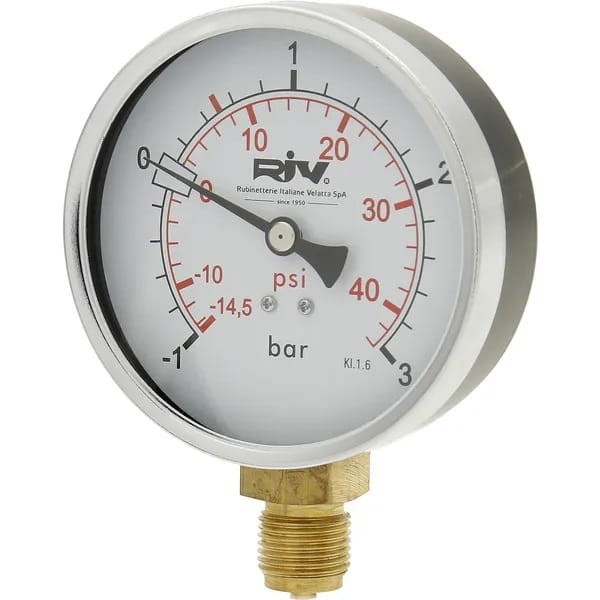 Manometr ø100 mm, RIV520 przyłącze 1/4"