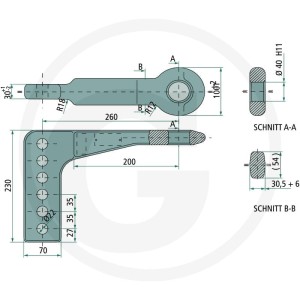 GRANIT Ucho zaczepu 220890028