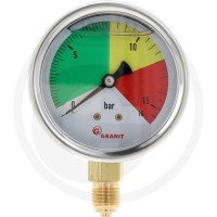 GRANIT Manometr Ø63mm 0-16 bar dolny 1/4" 12365583 - Sklep PoltechParts