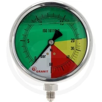GRANIT Manometr Ø100mm 0-20-40-60 dolny 1/4" 12402933 - Sklep PoltechParts
