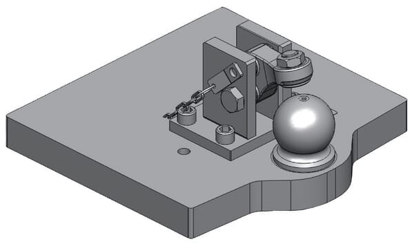 Płyta nośna zaczepu, K80 396 mm 009609000A01