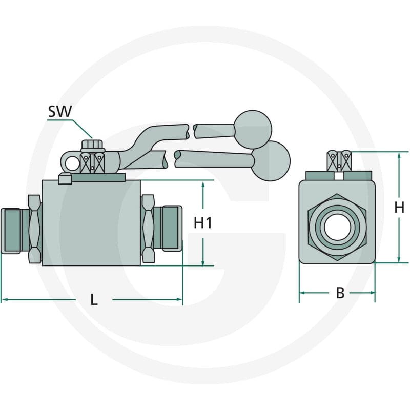 PISTER Zawór kulowy blokowy BKH 2-12S (M20x1,5) 81520008 - Sklep PoltechParts