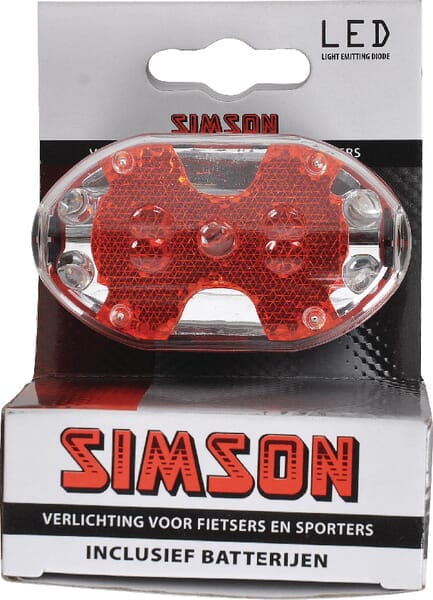 Lampka tył, LED, bat., czerw. 020755SIM