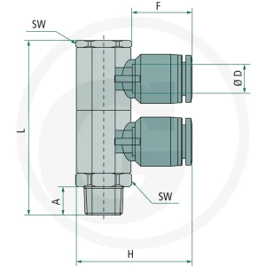GRANIT B-WVTEdk2-6-3/8-KU Rozdzielacz - przyłąc 60603180806