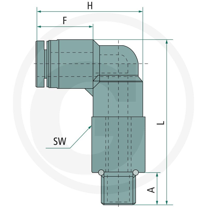 GRANIT B-WEdl-6-1/4-KU Złącze kątowe wkręcane 60603180121 - Sklep PoltechParts