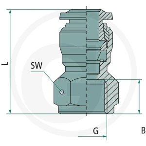GRANIT B-GA-5-1/8-MSv Złącze proste nakręcane 60603068024
