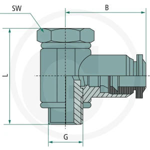 GRANIT B-WSH-8-1/4-MSv Złącze kątowe wahliwe 60603633539
