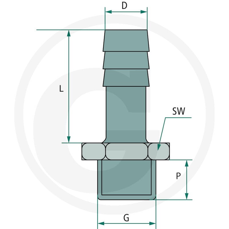 GRANIT E-GET-25-3/4-MSv-Oring g - Złącze proste - gniazdo 60610202424 - Sklep PoltechParts