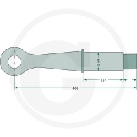 GRANIT Ucho zaczepu ze sworzniem 22084003 - Sklep PoltechParts