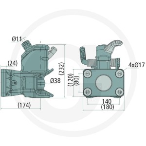 Sauermann Zaczep automatyczny z kołnierzem 711170029