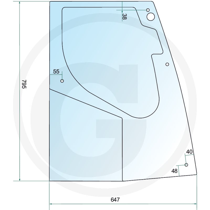 GRANIT Szyba drzwi 65015S10297