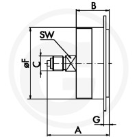 GRANIT M-FGH-63-0/10-1/4-VA-bar/psi Manometr 60618240593 - Sklep PoltechParts