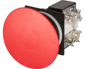 Przycisk grzybkowy, czerwony, 60 mm 030RFFRF1