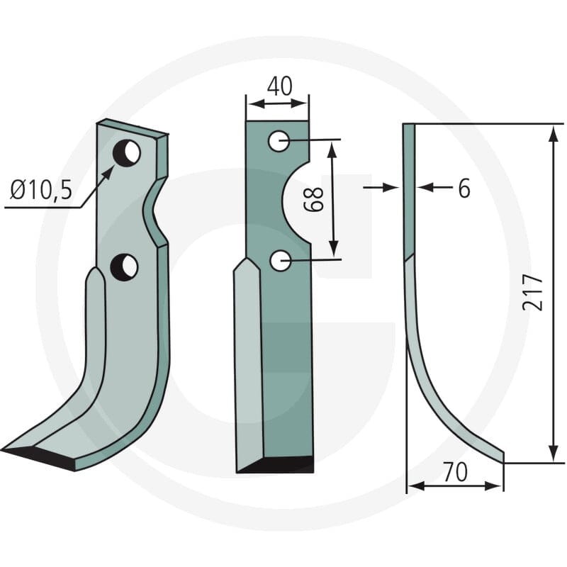 GRANIT Nóż glebogryzarki 180BEN-04L - Sklep PoltechParts