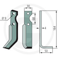 GRANIT Nóż glebogryzarki 180BEN-29R - Sklep PoltechParts