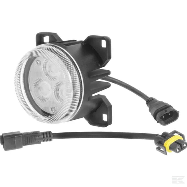 Lampa robocza LED, okrągła 42W 4200lm 10/30V z wtyczką Deutsch + H11 światło rozproszone
