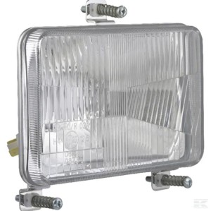 Reflektor przedni halogenowy, prostokątny 12/24V H4, T4W 168x106 mm