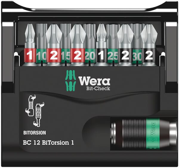 Zestaw bitów 1/4" Bit-Check BiTorsion Wera 12 ele. 05057420001WERA
