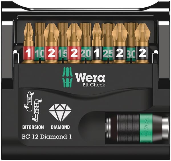 Zestaw bitów 1/4" Bit-Check Diamont Wera 12 ele. 05057421001WERA