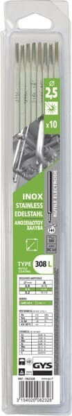 Elektrody do stali nierdzewnej 308L ø 2.5x350 mm (10 szt.) 082328GYS