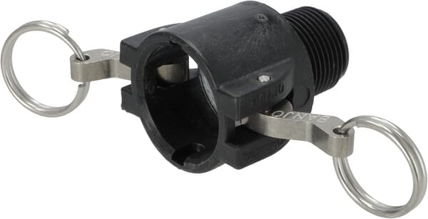 Złącze Camlock typ B 1" gwint zewnętrzny 1" NPT polipropylen 100B