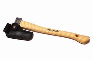 Toporek Masarski, Myśliwski, Z Pokostowanym Trzonkiem Z Hikory (USA) Z Skórzanym Etui