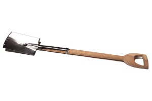 Szpadel Ogrodniczy "Euro-Qualität", Polerowany, Styl D Wzmocn.,Okuty 2 Ringami