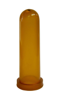 Smoczek kauczukowy do poideł automatycznych, 100 mm, miodowy, z otworem, Kerbl
