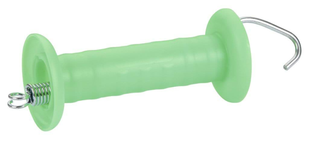 Uchwyt bramowy z hakiem i sprężyną naciągową, zielony, Kerbl