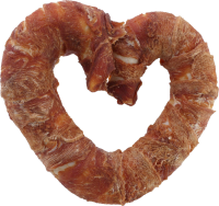 Serce z surowej skóry, z kurczakiem, 12 cm, 70 g, Kerbl