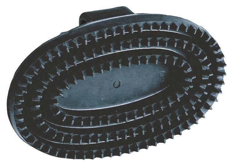Zgrzebło dla konia, gumowe, czarny, 13,5 cm, Covalliero