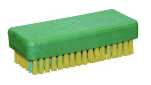 Szczotka do mycia rąk, 105 x 45 x 30 mm, włosie z poliestru, zielony/żółty, Kerbl